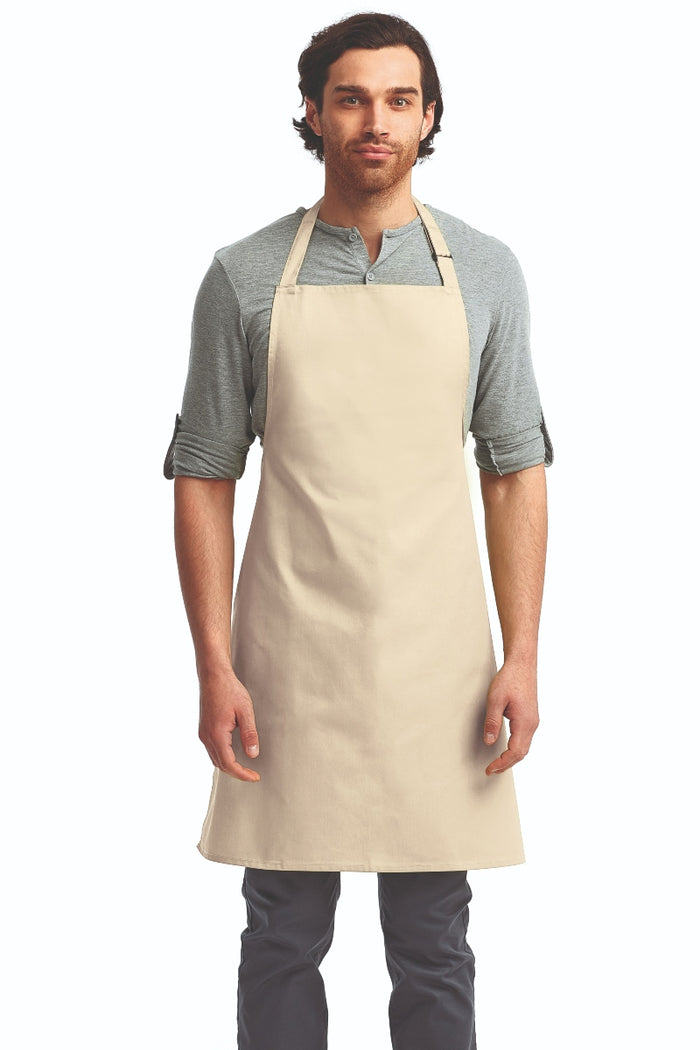 Artisan Collection by Reprime Natural Sustainable Bib Apron (No Pockets)