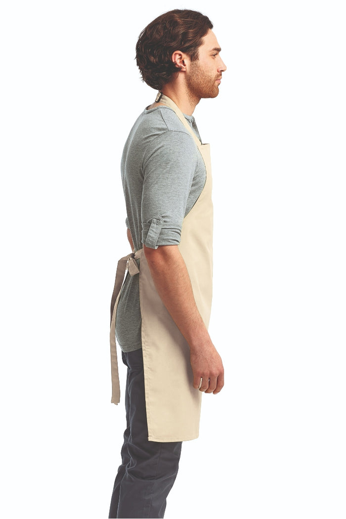 Artisan Collection by Reprime Natural Sustainable Bib Apron (No Pockets)