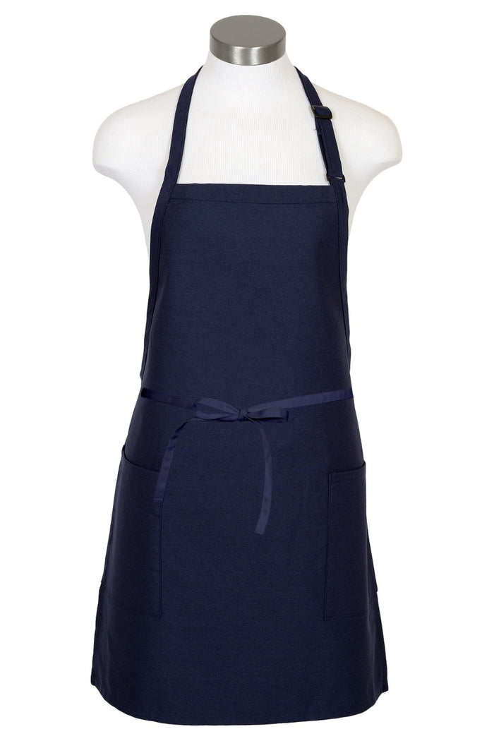 Fame Navy Bib Adjustable Apron (2-Patch Pockets)