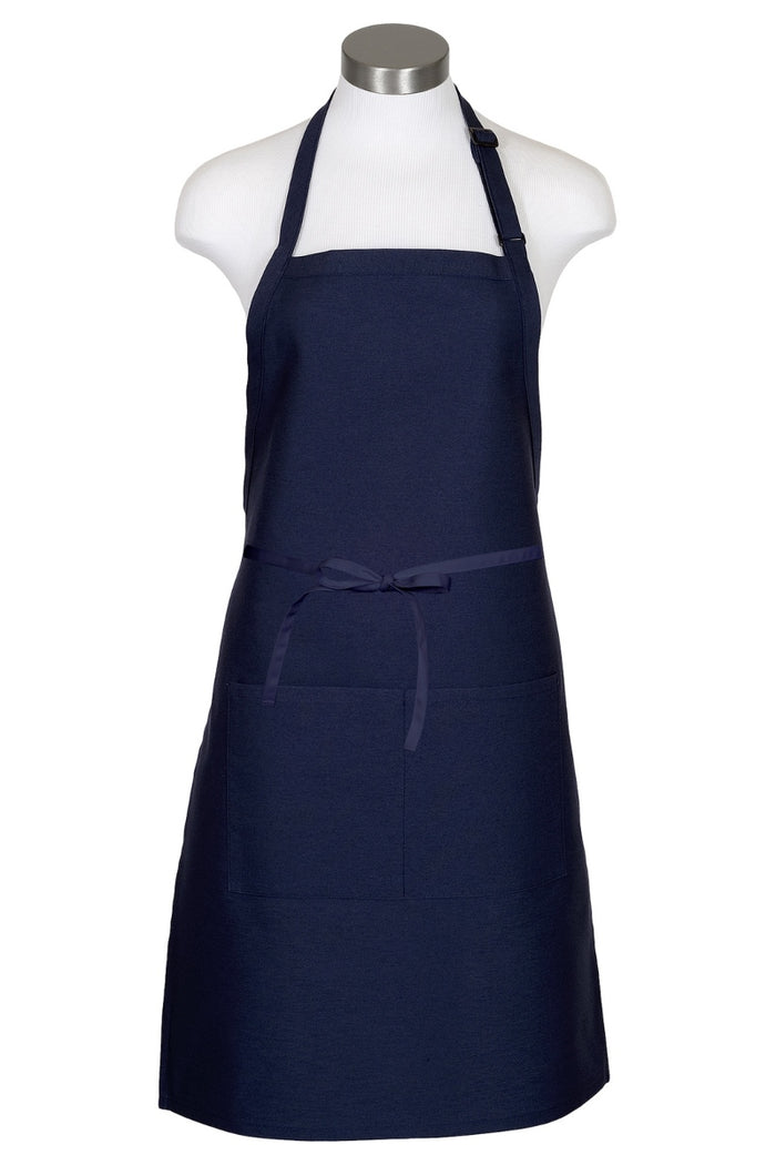 Fame Navy Butcher Adjustable Apron (2 Pockets)