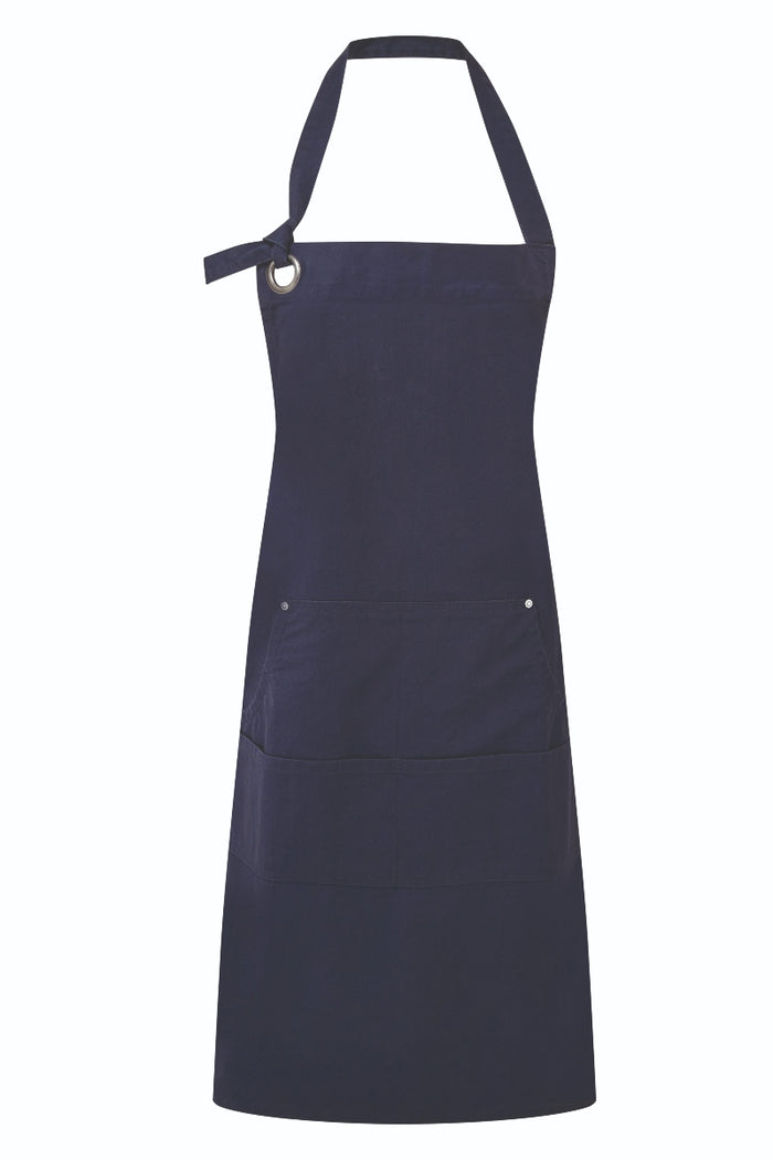 Artisan Collection by Reprime Navy "Calibre" Bib Adjustable Apron (4 Pocket Pouch)