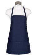 Fame Navy Criss Cross Bib Apron (3 Pockets)