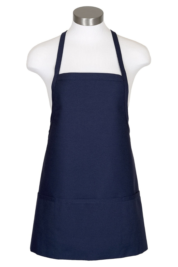Fame Navy Criss Cross Bib Apron (3 Pockets)