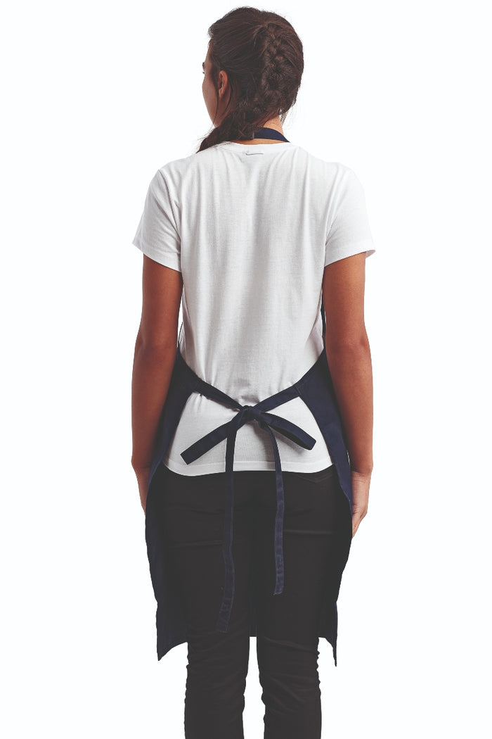 Artisan Collection by Reprime Navy Sustainable Bib Apron (1 Pocket w/ Pencil Divide)