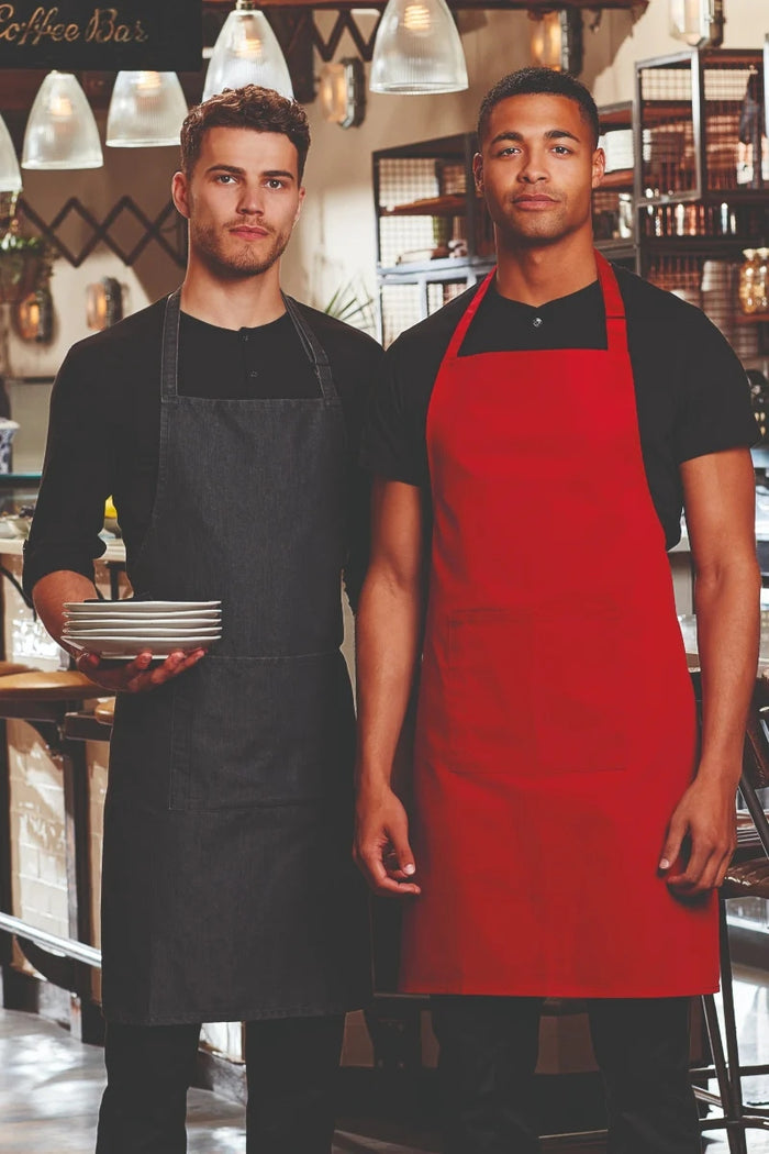 Artisan Collection by Reprime Navy Sustainable Bib Apron (1 Pocket w/ Pencil Divide)
