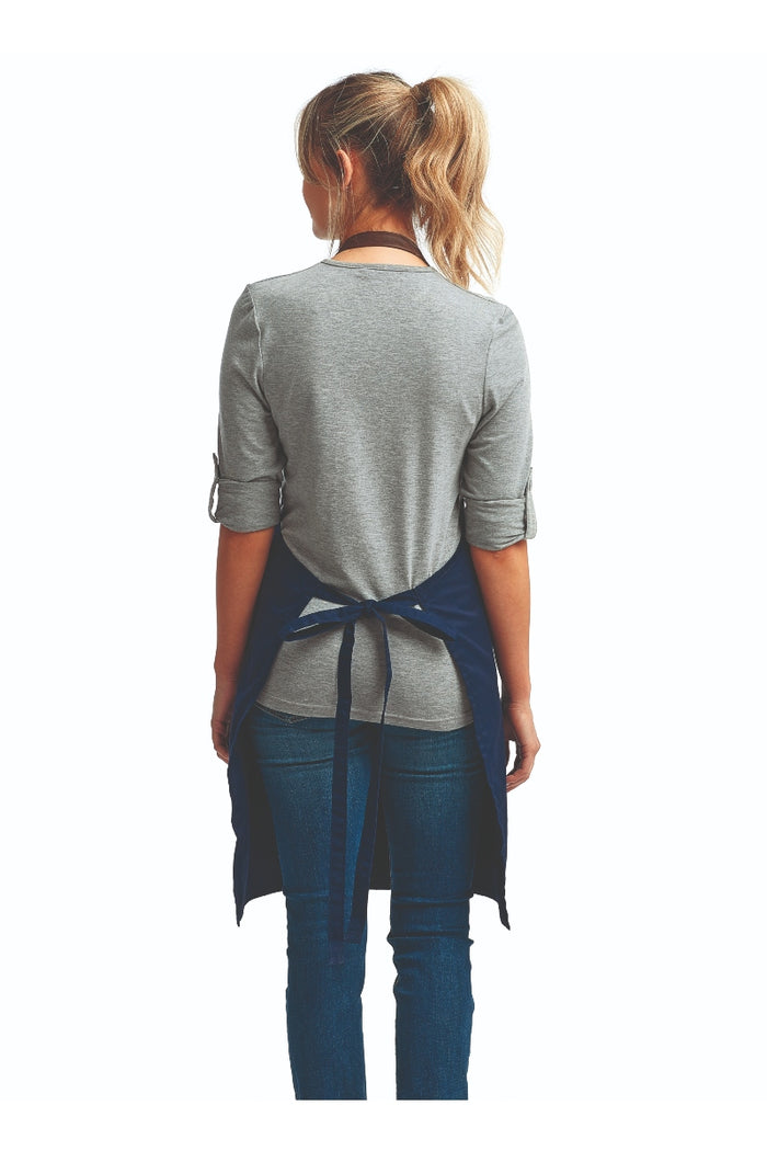 Artisan Collection by Reprime Navy/Brown Espresso Adjustable Bib Apron (2 Pockets)