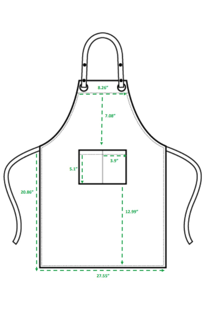 Artisan Collection by Reprime Navy/Brown Espresso Adjustable Bib Apron (2 Pockets)
