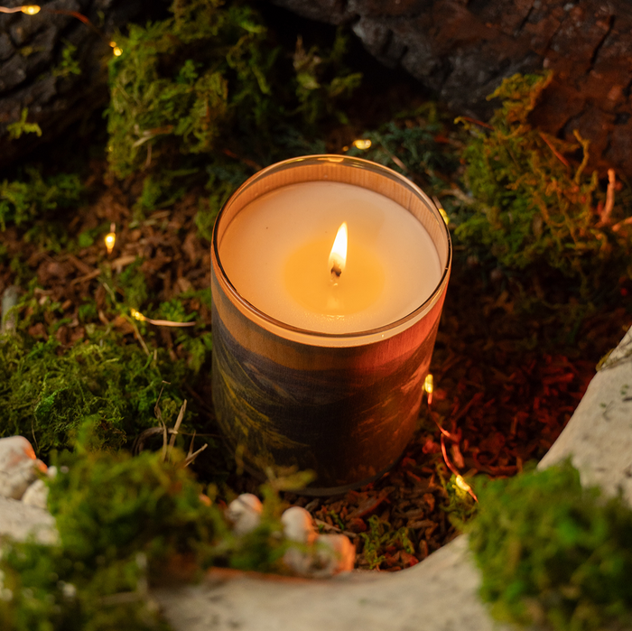 No. 20 Forest Wood Wrapped Candle