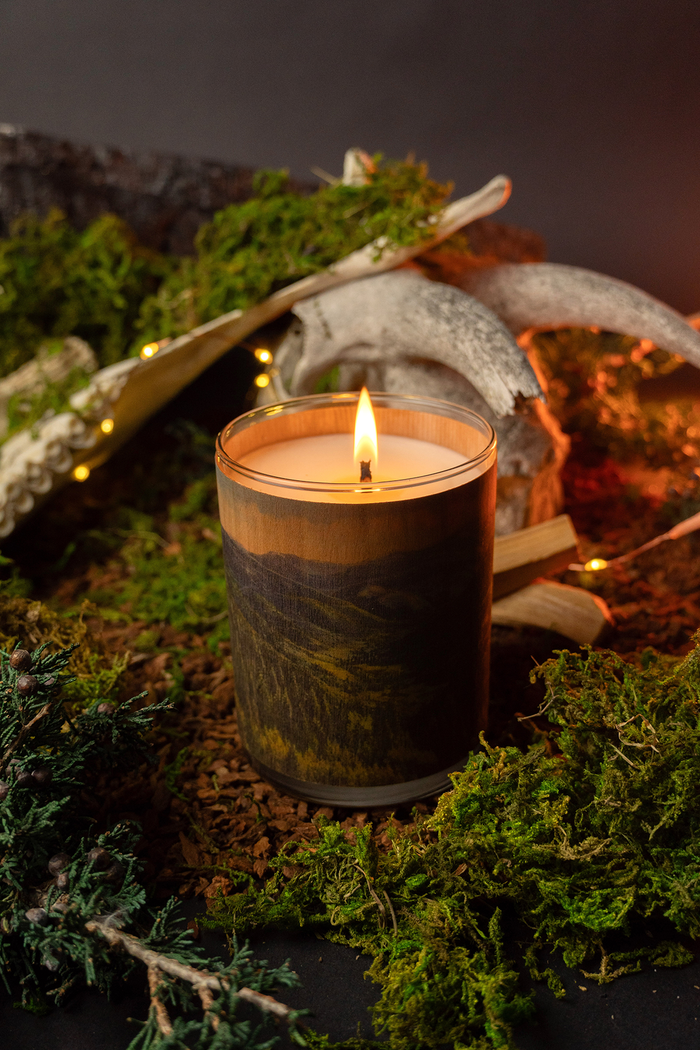 No. 20 Forest Wood Wrapped Candle