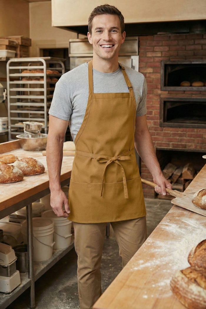 Fame Nutmeg Bib Adjustable Apron (3 Pockets)