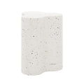 Side profile of Odalys Terrazzo Indoor Outdoor Concrete Side Table, minimalist wavy design