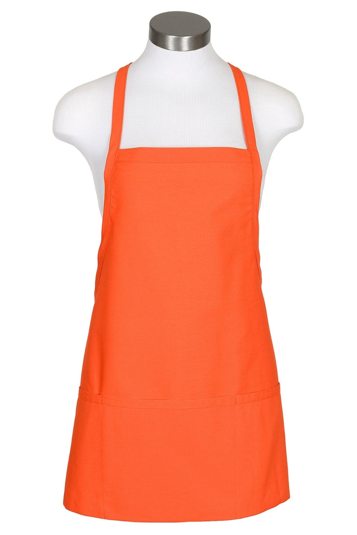 Fame Orange Criss Cross Bib Apron (3 Pockets)
