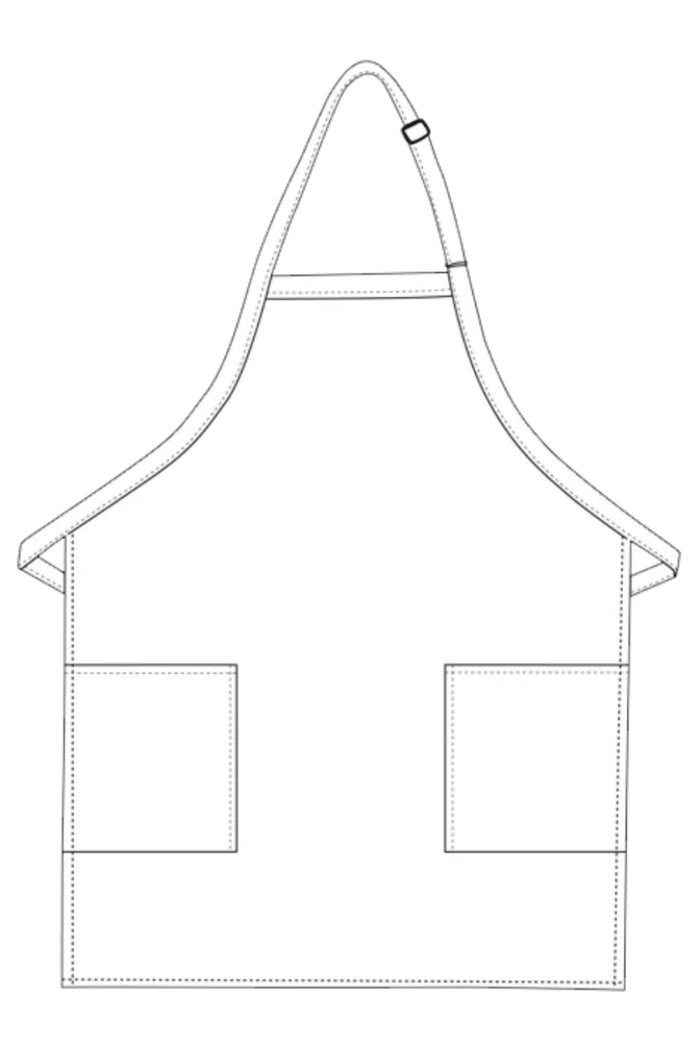 DayStar Orange Deluxe Bib Adjustable Apron (2 Pockets)