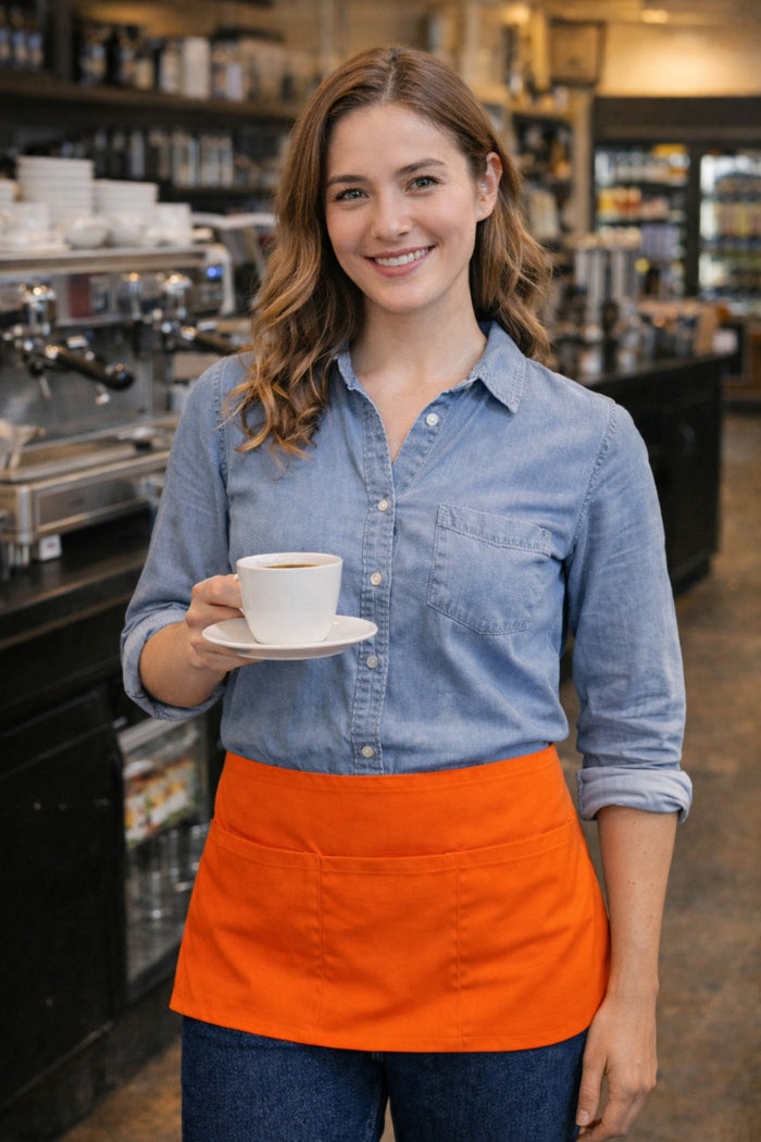 Fame Orange Waist Apron (3 Pockets)
