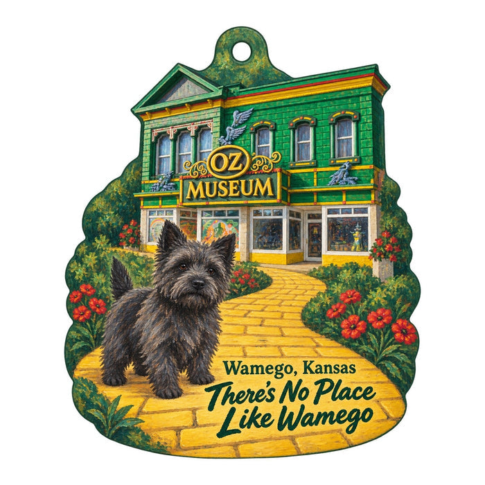 OZ Museum Logo custom wood ornament OC128 on white