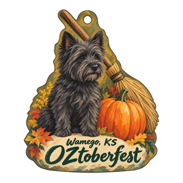 OZ Museum Town Icon custom wood ornament OC130 on white