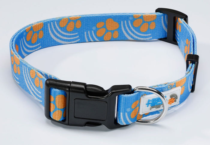 PAWS PATTERN DELUXE COLLAR - X-LARGE
