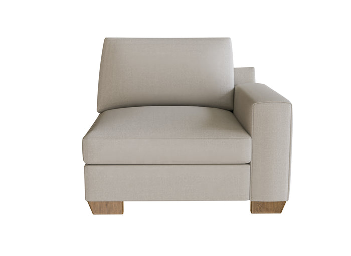 PB Big Sur Square Arm Right Arm Chair Cover, PB Big Sur sectional components slipcover - LindaKale