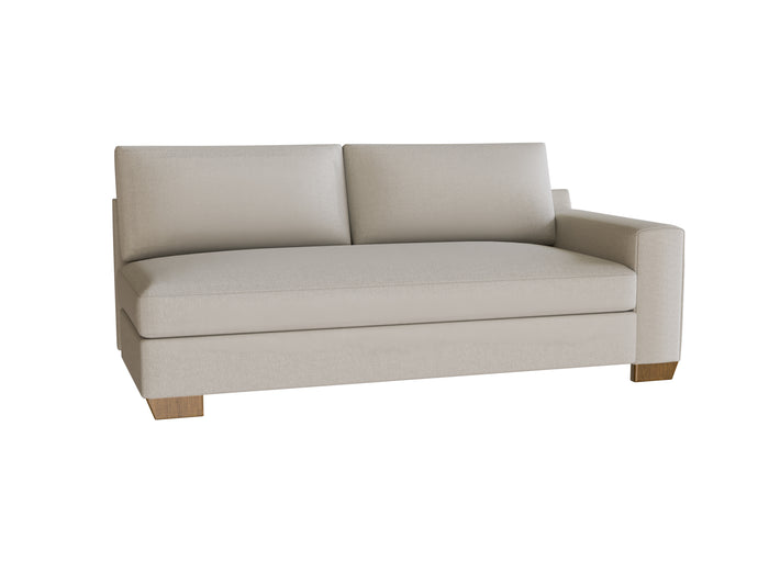 PB Big Sur Square Arm Right Arm Loveseat Cover, PB Big Sur sectional components slipcover - LindaKale