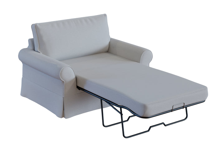 PB Buchanan Roll Arm Twin Sleeper Sofa Cover, Box Edge 58" - LindaKale