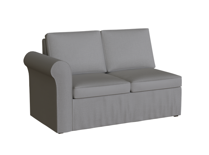 PB Cameron Roll Arm Left Arm Loveseat Cover, PB Cameron sectional components slipcover - LindaKale