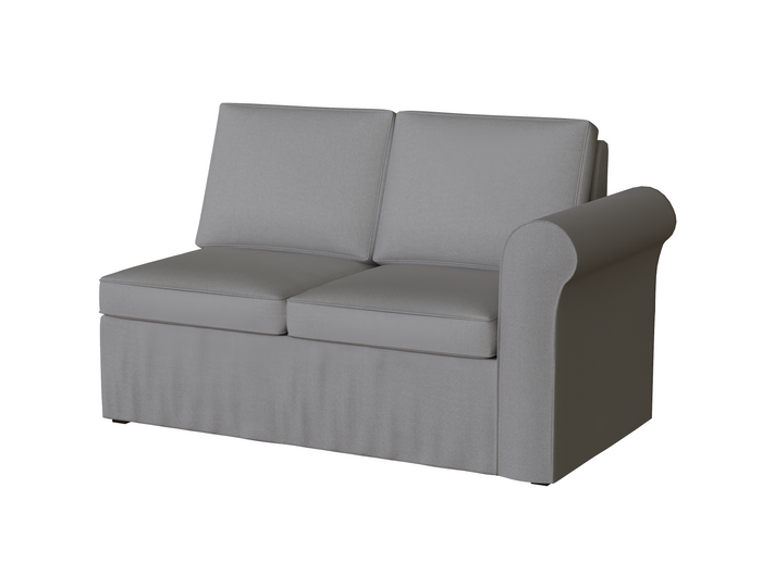 PB Cameron Roll Arm Right Arm Loveseat Cover, PB Cameron sectional components slipcover - LindaKale