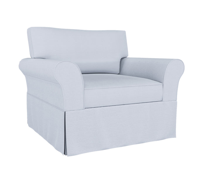 PB Comfort Roll Arm Chair and A Half, Box Edge 51" - LindaKale