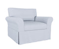 PB Comfort Roll Arm Chair and A Half, Box Edge 51" - LindaKale