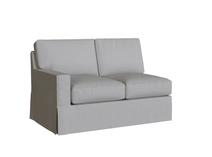 PB Comfort Square Arm Left Arm Loveseat Cover, PB comfort sectional components slipcover - LindaKale