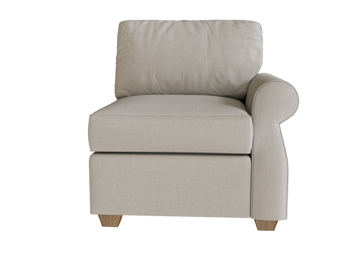 PB Fremont Roll Arm Right Arm Chair Cover, PB Fremont sectional components slipcover - LindaKale