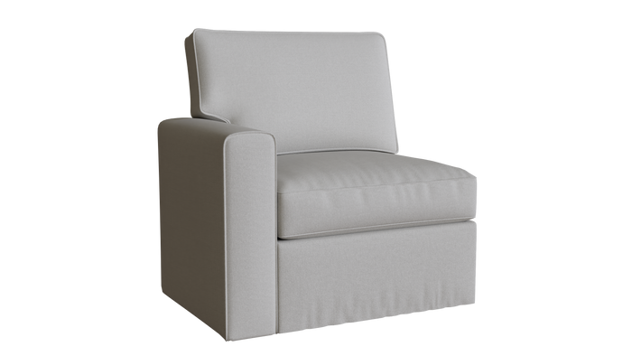 PB Pearce Square Arm Left Arm Chair Cover, PB Pearce sectional components slipcover - LindaKale