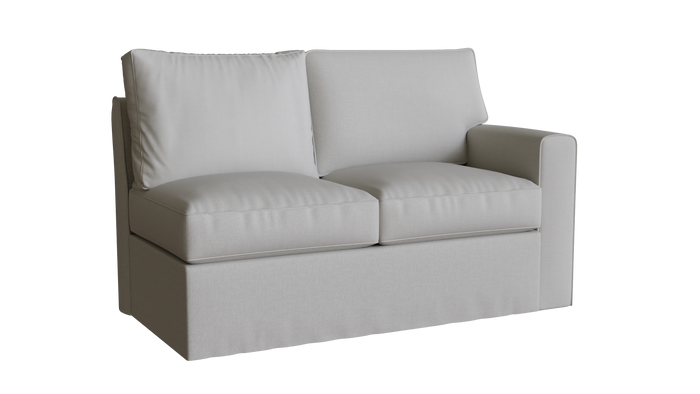 PB Pearce Square Arm Right Arm Loveseat Cover, PB pearce sectional components slipcover - LindaKale