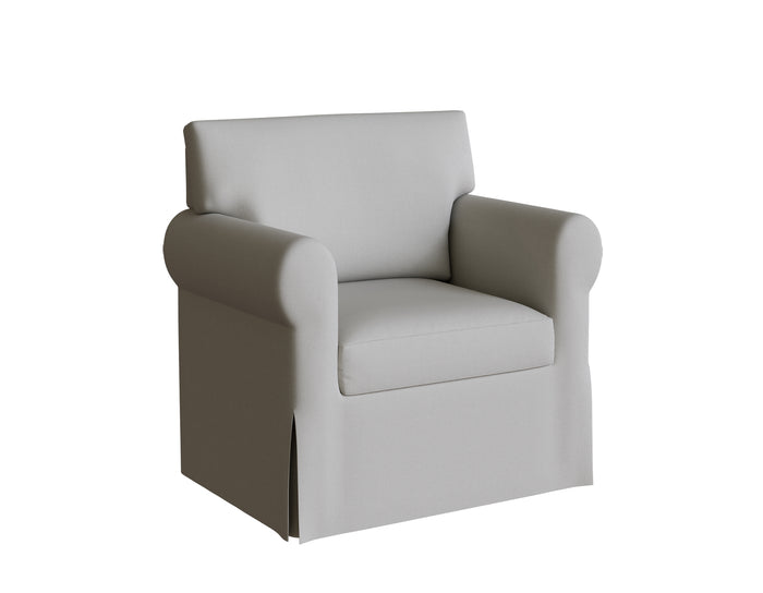 PB York Armchair Cover, Roll Arm 38“ - LindaKale