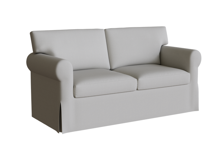PB York Loveseat Slipcover, Roll Arm 74" - LindaKale