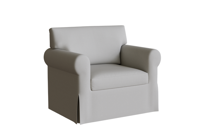 PB York Roll Arm Chair And A Half Slipcover 48.5" - LindaKale