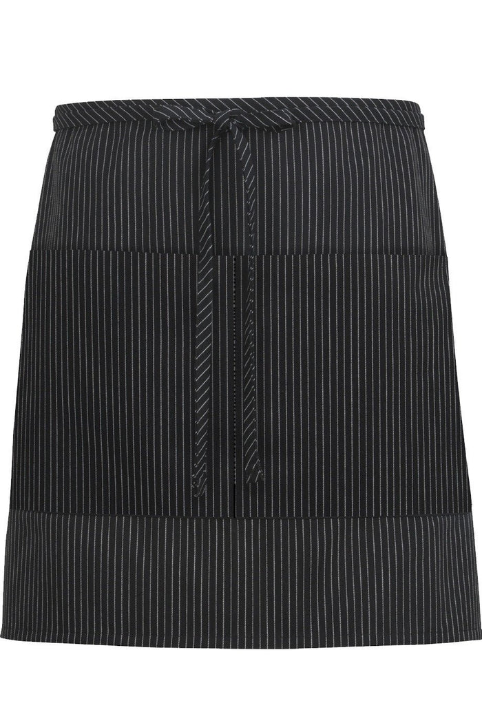 Edwards Pinstripe Half Bistro Apron (2 Pockets)