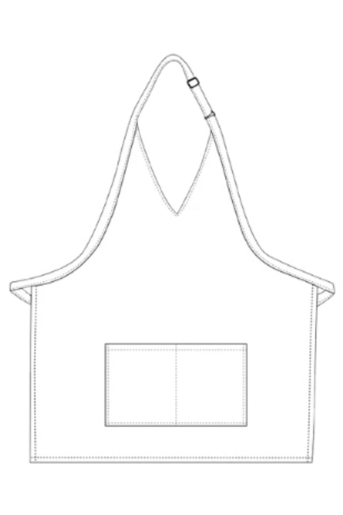 DayStar Pinstripe V-Neck Tuxedo Adjustable Apron (2 Pockets)