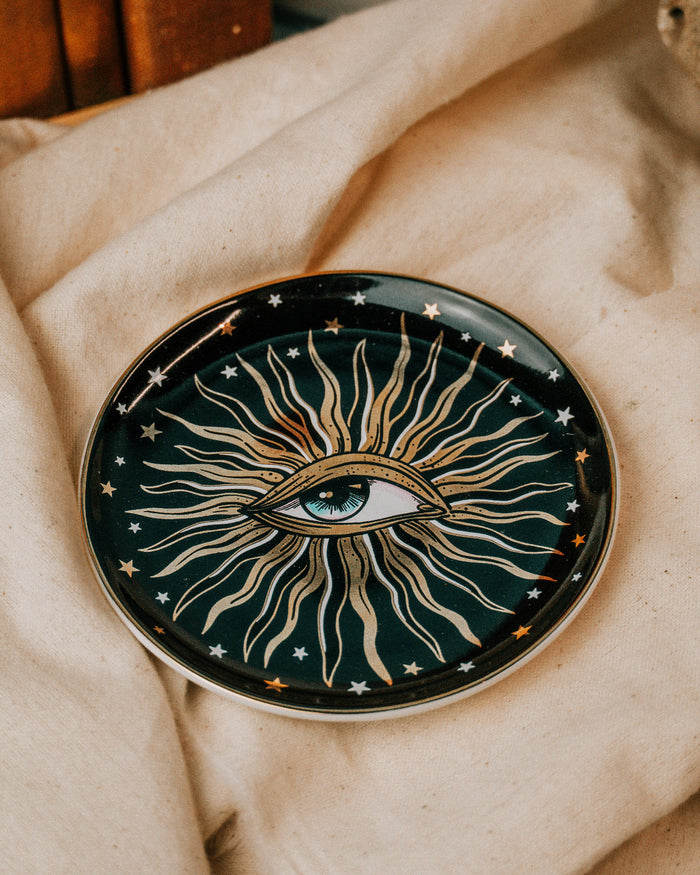 Pop Art Round Trinket Dish Black