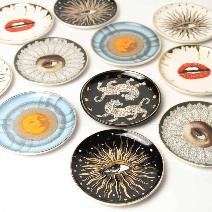 Pop Art Round Trinket Dish Black