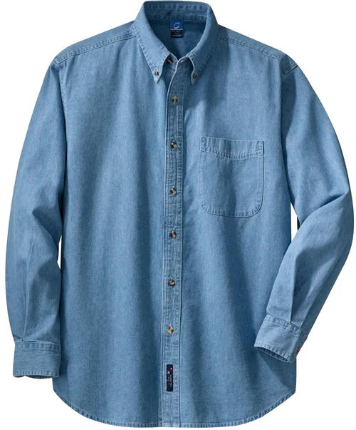 Port & Company Long Sleeve Value Denim Shirt