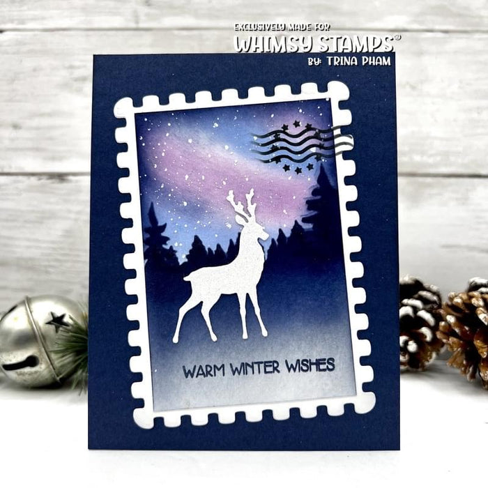 Postage Window Shadows Stencil - Whimsy Stamps