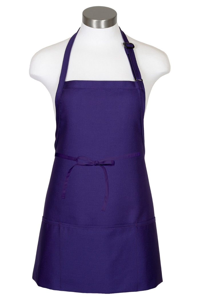 Fame Purple Bib Adjustable Apron (3 Pockets)