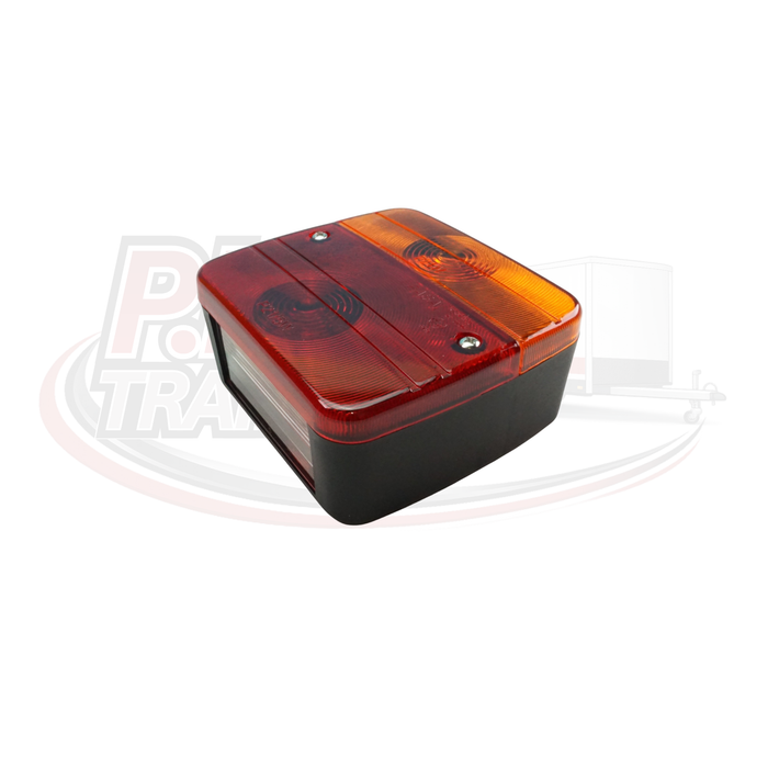 Rear Square Trailer Light - 4 functions