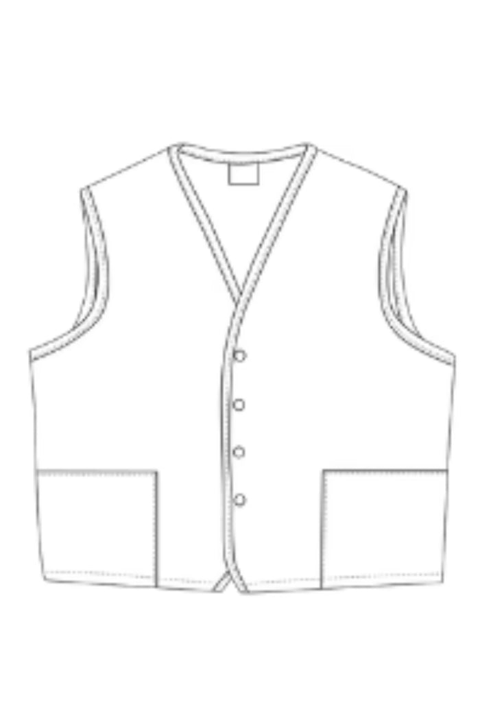 DayStar Red 4-Button Unisex Vest with 2 Pockets