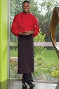 Uncommon Threads Red & Black Pinstripe Full Bistro Apron