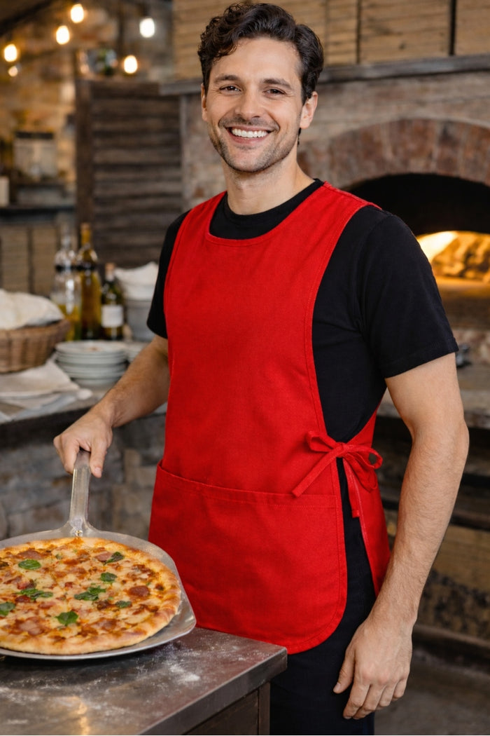 Fame Red Cobbler Apron (2 Pockets)