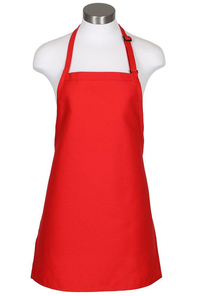 Fame Red Cover Up Bib Adjustable Apron (No Pockets)