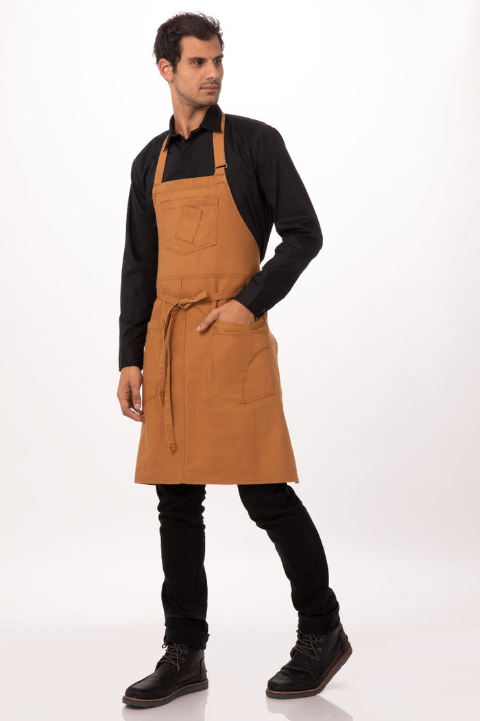 Chef Works Rockford Nutmeg Bib Apron