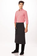 Chef Works Rockford Steel Grey Bistro Apron (2 Pockets)