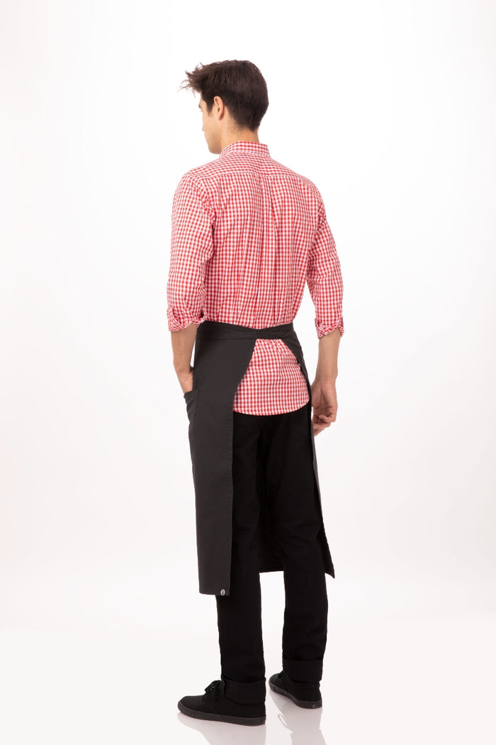 Chef Works Rockford Steel Grey Bistro Apron (2 Pockets)